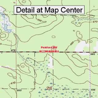   Topographic Quadrangle Map   Pickford NW, Michigan (Folded/Waterproof