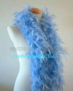 45gm chandelle feather boa boas, Light Blue, NEW  
