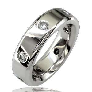  wedding band with diamonds E/W K00164W Sziro Jewelry 