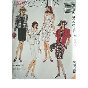 MISSES UNLINED JACKET & DRESS SIZE 8 10 12 EASY MCCALLS PETITE ABLE 