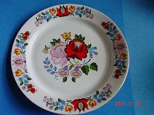 HUNGARIAN HAND PAINTED PORCELAIN WALL PLATE IT IS FIRST CLASS 