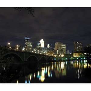  Minneapolis Skyline At Night