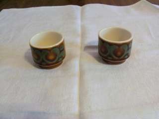 Egg Cup Pair Bronte Pattern Hornsea Made In England  