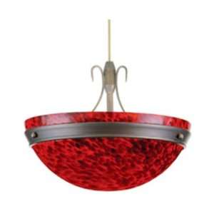  Pendant with Quick Jack Adapter, Vintage Bronze with Radiant Red Shade