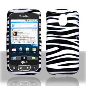  LG Optimus T P509 Black/White Zebra Hard Case Snap on 