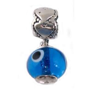   Round Evil Eye Charm   Fits Pandora Beads by Love & Lucky Jewelry