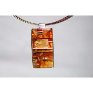 Multi Stone Sterling Silver & Natural Baltic Amber Necklace 11,80 