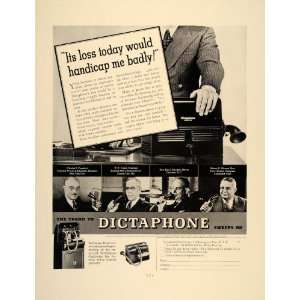  1937 Ad Dictaphone Dictating Machine Ben E. Douglas 