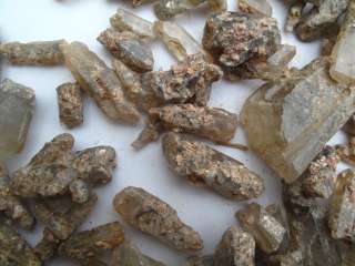 LOT Natural OLD PHANTOM Quartz crystal ROUGH GEM Points + MICA 5 