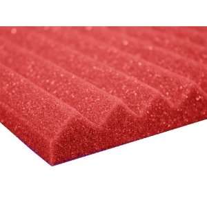  1 x 24 x 24 Red Acoustic Studio Wedge Foam 12 Pack by 