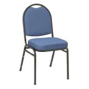  Heavy Duty Banquet Stacking Chair   Blue Fabric /Black 