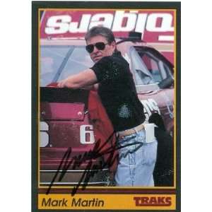  Mark Martin Autographed Trading Card (Auto Racing) 1991 