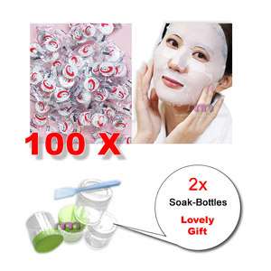 Beauty Compressed Paper Mask DIY Face Facial Skin Care + Lovely Gift 