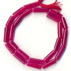  Zed (Red) Tube Plain Beads Strand 15 Patio, Lawn 