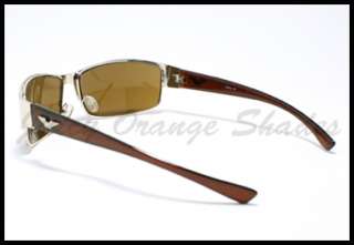 CASUAL Classic Fashion Sunglasses for Men METAL Frame GOLD BROWN 