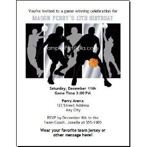  San Antonio Spurs Colored Birthday Party Invitation 
