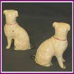 Pair of Small Staffordshire Pug Dogs c1875  