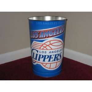 LOS ANGELES CLIPPERS 15 Tall Tapered WASTEBASKET / GARBAGE CAN with 