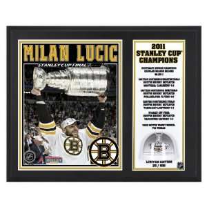 Plaque   Boston Bruins, 2011 NHL Stanley Cup Champions, Game Used Ice 
