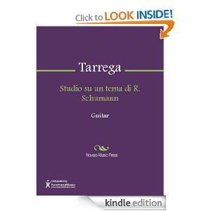 Studio su un tema di R. Schumann Sheet Music F. Tarrega  