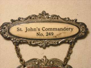   IS A VINTAGE M. C. LILLEY & CO ST. JOHNS COMMANDERY NO. 249 LODGE
