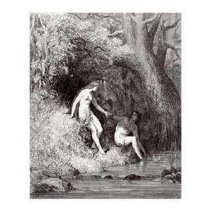   Adam & Eve In Paradise (from Miltons Paradise Lost) Giclee Home