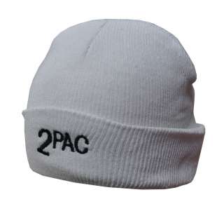 2pac ,Tupac ,White Beanie/Woolly/Ski hat  Ltd Edition  