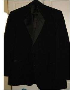 After Six Men Black Wool Tuxedo Used   46R/40L   Jacket  