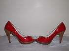 true red mossino 4 heels size 6 1 2 open toe  