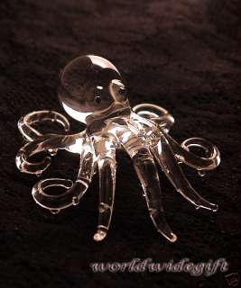 Octopus Blown Glass Art Sea Animal Figurine Crystal  