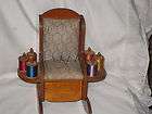 vintage thread holder pin cushion rocking chair old collectible sewing 