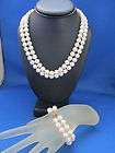 VTG SIMULATED FAUX PEARL FIVE STRAND NECKLACE LIGHTWEIG