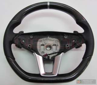 Mercedes SLS63 AMG Custom Carbon Silver Ring Steering Wheel+Carbon 