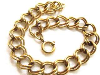 Vintage 7 5/8 Gold Filled Starter Charm Bracelet*12g  