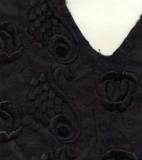 EDWARDWIAN FRENCH PLASTRON/collar embroidery on tulle  