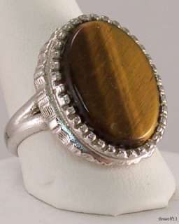 Sterling Silver Tigers Eye Ring size 6.5 Jewelry  
