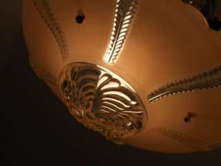 30s 3 Chain Vintage Art Deco Antique Chandelier, Ceiling light 