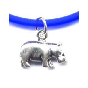  9 Blue Hippo Ankle Bracelet Sterling Silver Jewelry 