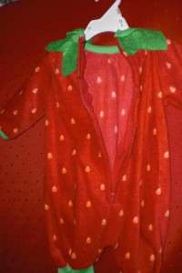 STRAWBERRY 1 PIECE BABY GRAND HALLOWEEN COSTUME 12 MONTH WITH HAT 