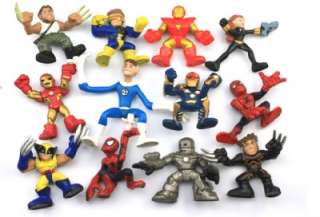 FREE SHIP Lot 12 X Marvel Super Hero Squad X Men Spider Man Iron Man 
