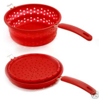 Norpro 8 Red Silicone Knockdown Steamer/Strainer RED 028901301835 