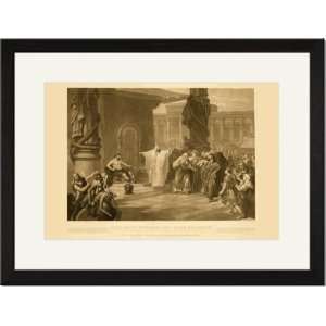   Matted Print 17x23, King Solomon And The Iron Workers