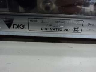 DIGI MATEX DC 120 DIGITAL PIECE PARTS COUNTING SCALE 100LB DC120 S 0L 