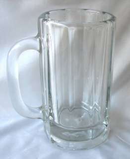 VINTAGE LIBBEY CLEAR CRYSTAL GLASS PANELED BEER MUG(S)  