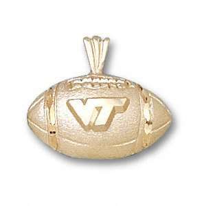  Virginia Tech Hokies Solid 14K Gold VT Football 