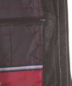 Giovanni Verucci Mens Full Grain Leather Jacket  