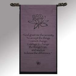 Cotton Lotus Design Serenity Prayer Scroll (Indonesia)  