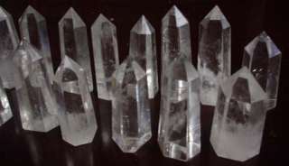 NATURAL CLEAR QUARTZ CRYSTAL POINT POLISHED HEALING.