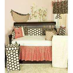 Cotton Tale Raspberry Dot 4 piece Crib Bedding Set  