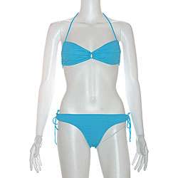   by Lucenti Swimwear Womens Turquoise Bandeau Bikini  